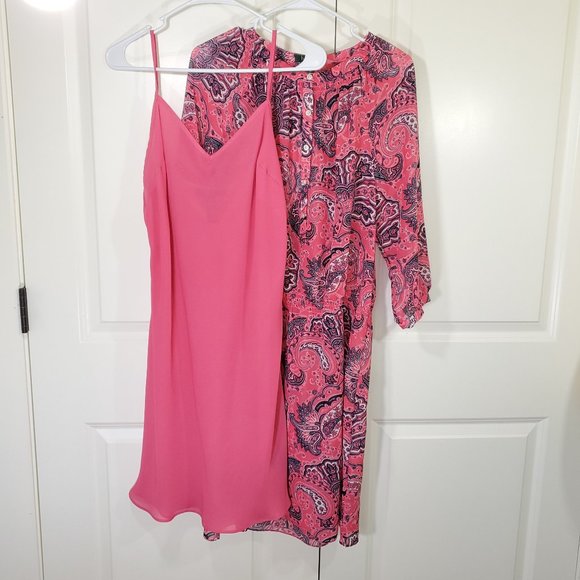 New Ralph Lauren Pink Paisley Dress - Picture 4 of 14